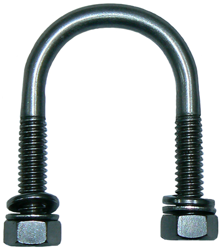 316 stainless steel U-bolt, incl. nuts/washers – M6 (1/4″) x 19mm capability x 25mm thread